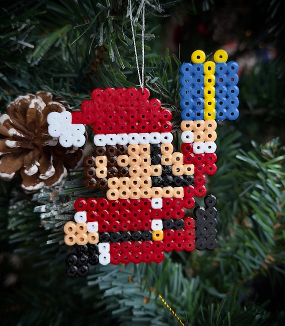 Mario Christmas Perler Beads Mario Inspired Christmas Ornaments