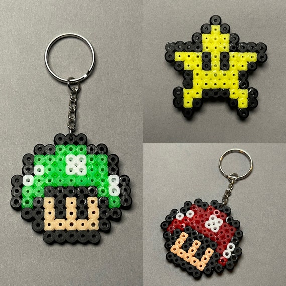 PACK DE 4 ANILLAS LLAVERO CON CADENA - Tienda hama Beads