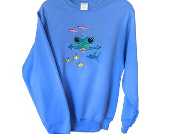 Felpa girocollo Beneath Otherworldly Waves (unisex)