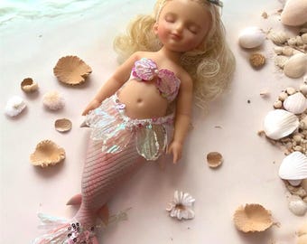Full body silicone mermaid baby doll 10” Likelife keepsake heirloom birthday present gift girls boys magical