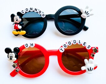 Custom Mr. Mouse Kids Sunglasses | Character Glasses | Fun Sunnies | Cute Shades | Monogram Gift for Child | Personalized Toddler Oh Toodles