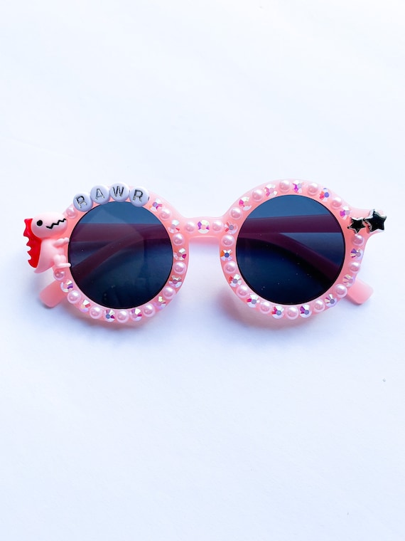 Custom Girls Dinosaur Trex Long Kids Sunglasses | Character  display picture 1