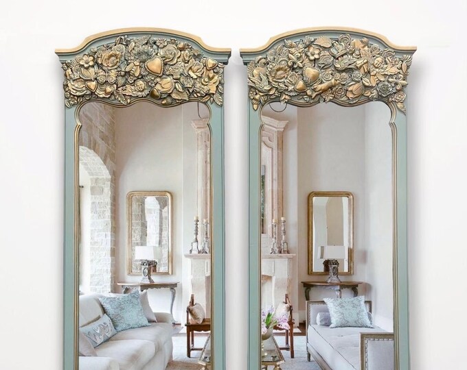 Fabulous French Country Mirrors Vintage Hand Painted Etsy