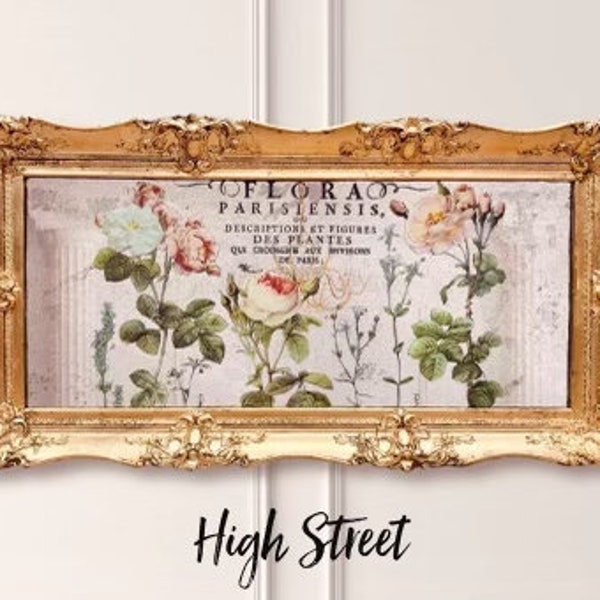 Impresionante espejo de pan de oro francés, Vinatge, pintado a mano, antiguo