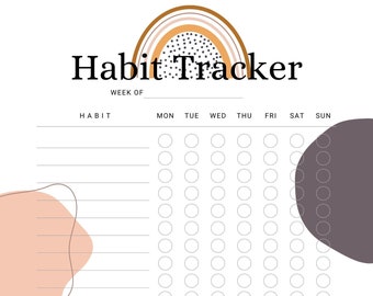 Habit Planner, Habit Tracker, Habit Journal, Printable Habit Tracker, Instant Download, Printable, Pdf, A4 Planner, Goal Tracker