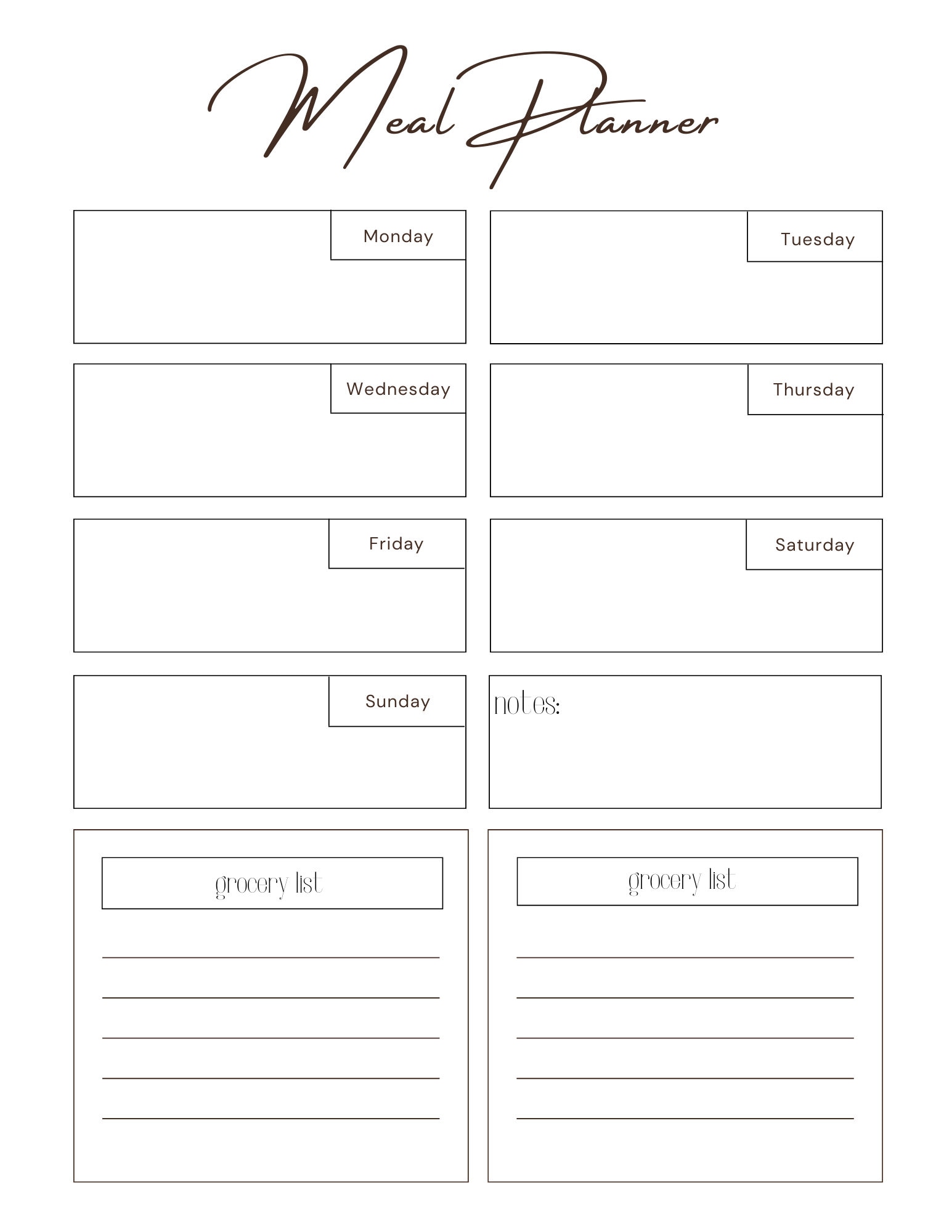 Meal Planner Meal Plan Calendar Meal Prep Template Family Meal Plan Meal Planner Meal Plan Calendar Meal Prep Template Family Meal Plan