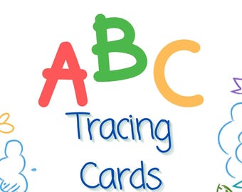 Alphabet Tracing Cards | Printable Letter Tracing Worksheets | Preschool & Toddler Handwriting Practice