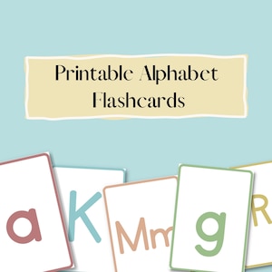 Printable flashcards l Alphabet flashcards l Uppercase and Lowercase l Homeschool l Montessori l ABC