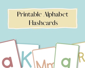 Printable flashcards l Alphabet flashcards l Uppercase and Lowercase l Homeschool l Montessori l ABC