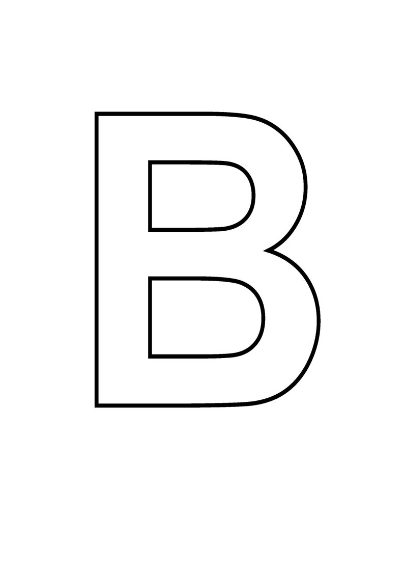 ABC Capital Letters pdf full alphabet & individual letters total 27 pages Alphabet Letters Printable ABC Uppercase Outline Alphabet image 2