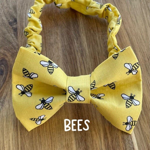 Spring Dog or Cat Bow Tie - Attached to Scrunchie