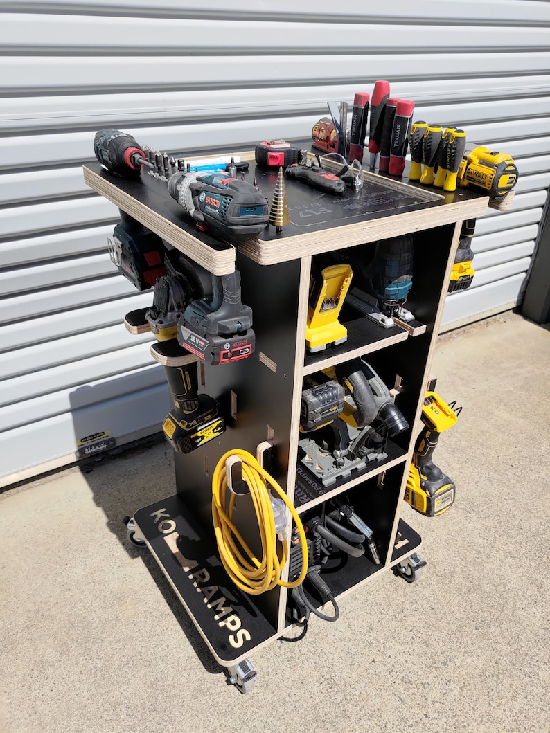 Mobile Tool Cart, Workbench, Homemade Rolling Tool Cart, Portable, Shop Cart, Tool