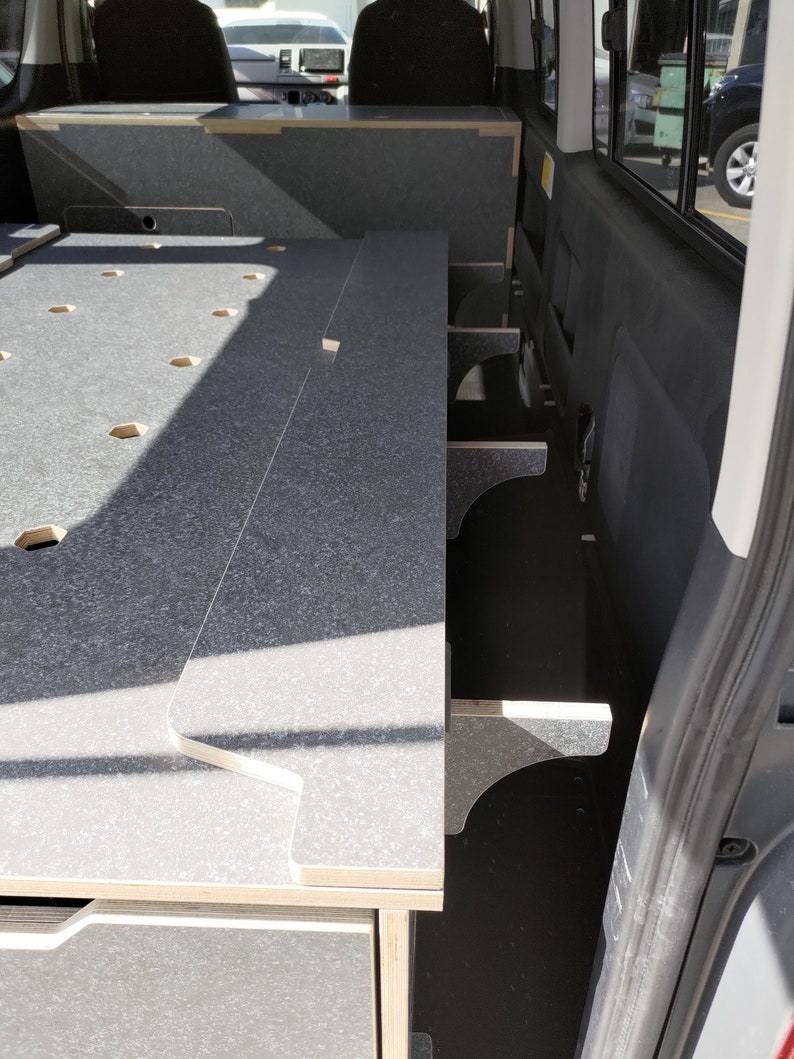 Toyota Hiace Fitout Van Bed With 2 Drawers Campervan Conversion Sleeping Platform for Camping