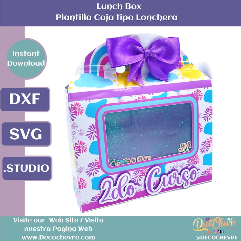 Template Lunch Box / Caja Lanchera Decochevre - Etsy