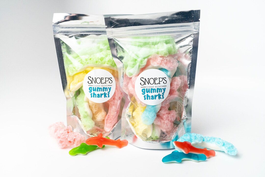 Freeze Dried Shark Gummy Candy FREE SHIPPING Gummy Shark Freeze Dried ...