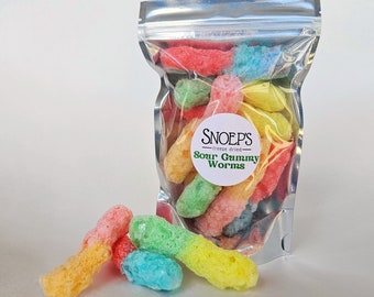 Freeze Dried Sour Gummy Worms | FREE SHIPPING | Freeze Dried Candy | Space Food |