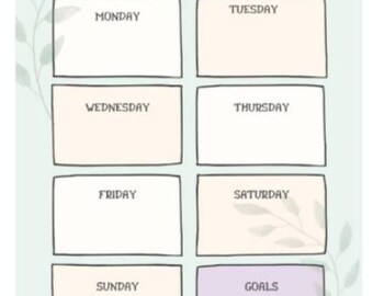 Printable Weekly Planer - Etsy