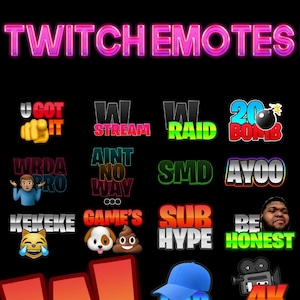 Twitch Emotes | Discord Emotes | Sub Emotes | 40+ Pack