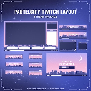 Animiertes Twitch Overlay Design Mond, Stream Overlays Für Obs, Panels Auf Twitch, FaceCam Overlay, Twitch Tv Banner, StreamlabsAlerts