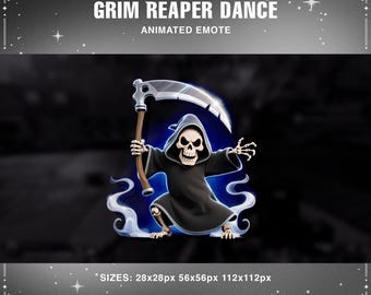 Emoticono animado de la Parca: Emoji de corriente espeluznante (GIF)