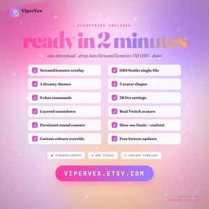 Chat roulette overlay widget for twitch streamers designed to improve viewer interaction, enable giveaway systems, and create engaging live content. Works with OBS, Streamlabs, and StreamElements for seamless integration into streaming workflows.