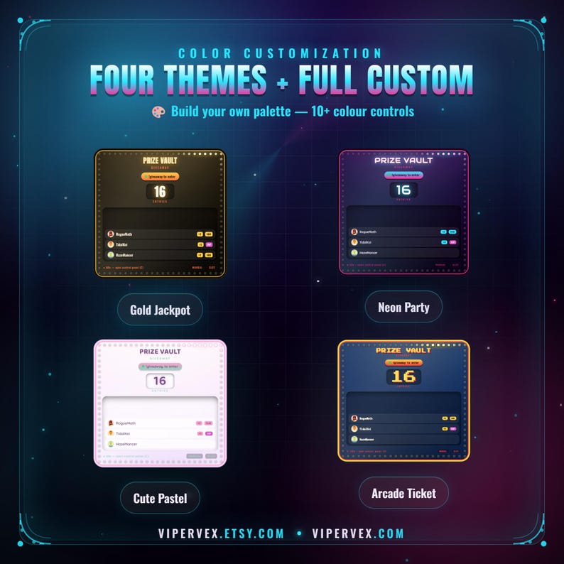 Twitch Giveaway Widget Animated Raffle Winner Picker Overlay for OBS ...