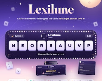 Streamelements Guess the Word Widget Twitch Chat Game Overlay Interactive Stream Tool