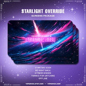 Galaxy Stream Overlay for Twitch – Animated Space Scenes for VTubers & OBS | Sci-Fi Twitch Package for Live Streamers