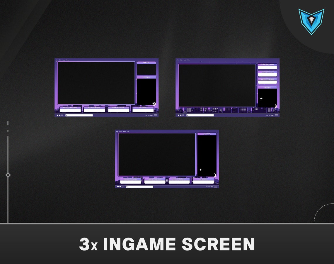 Purple Cozy Twitch Overlay Stream Package Purple Stream Etsy