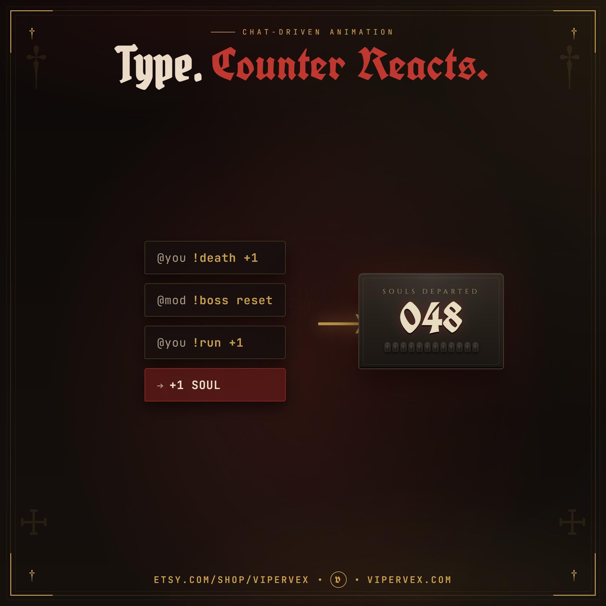 Witch Death Counter Widget OBS Stream Overlay Streamelements Animated ...