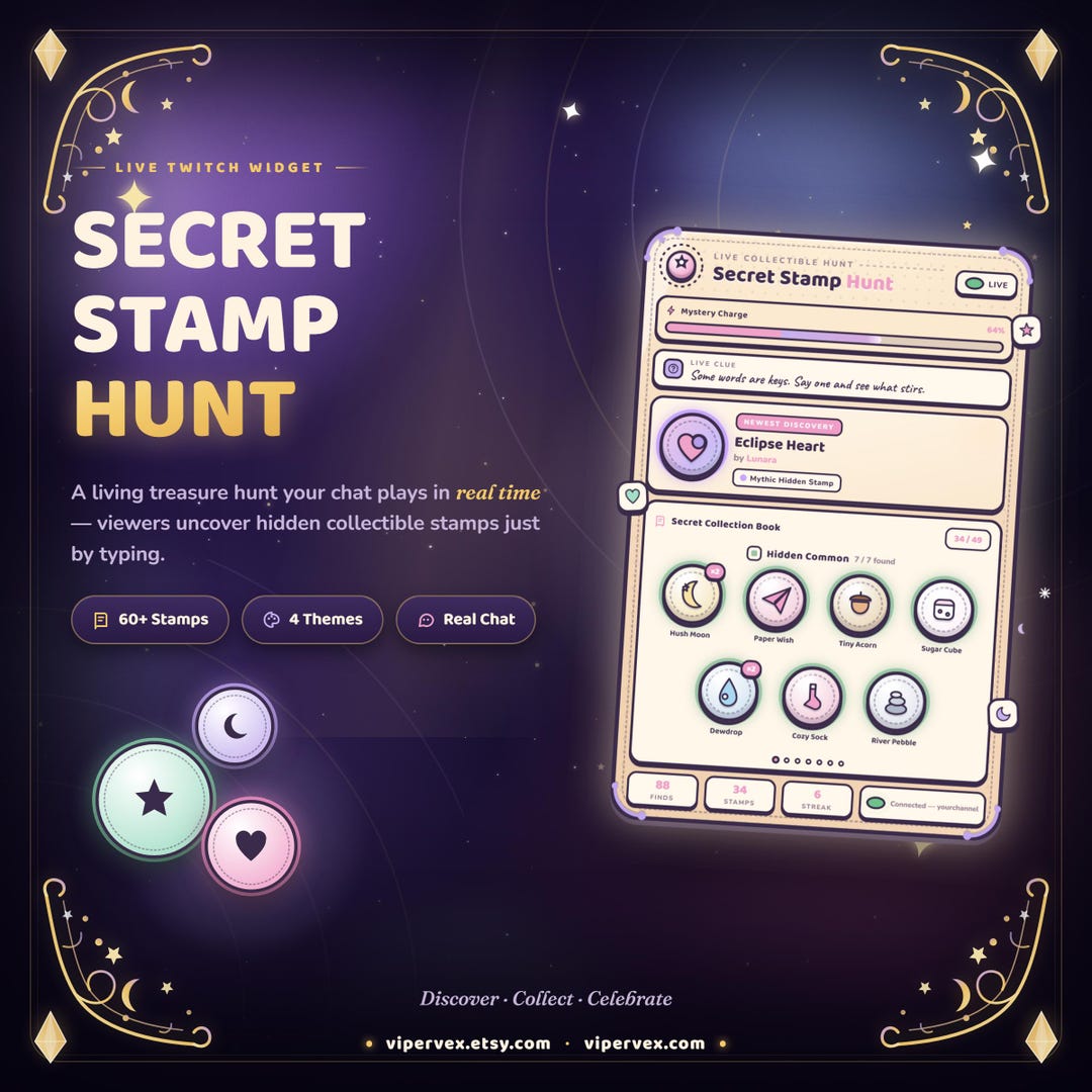 Twitch Widget Secret Stamp Hunt – Interactive Overlay for Viewers ...