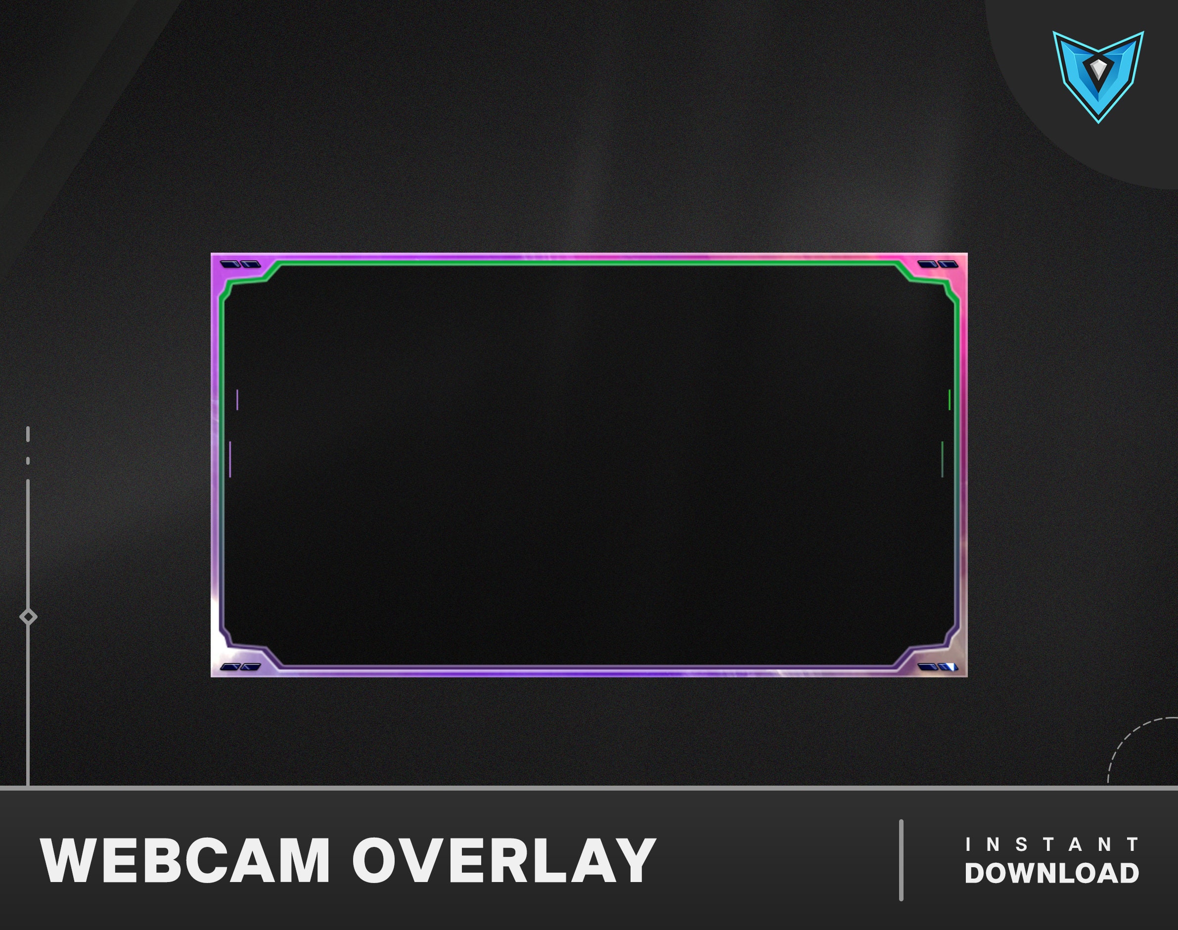 Pink Webcam Border for Twitch, Camera Border Twitch, Pink Webcam