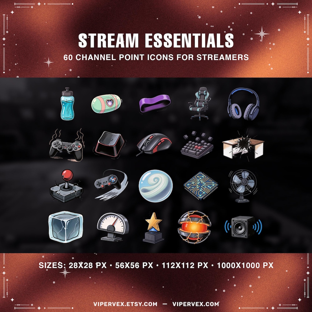 Twitch Channel Points Icons | Custom Stream Rewards (60 PNG) - Etsy