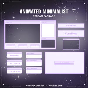 Cozy Animated Twitch Overlay Package for Streaming