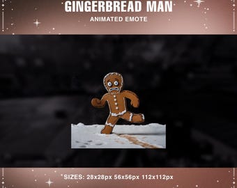 Animierter Lebkuchenmann Emote: Weihnachten Twitch/Discord Emoji (GIF)