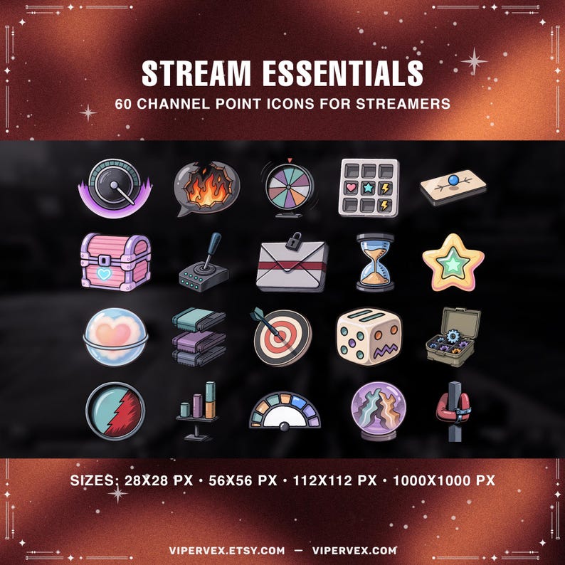 Twitch Channel Points Icons | Custom Stream Rewards (60 PNG) - Etsy