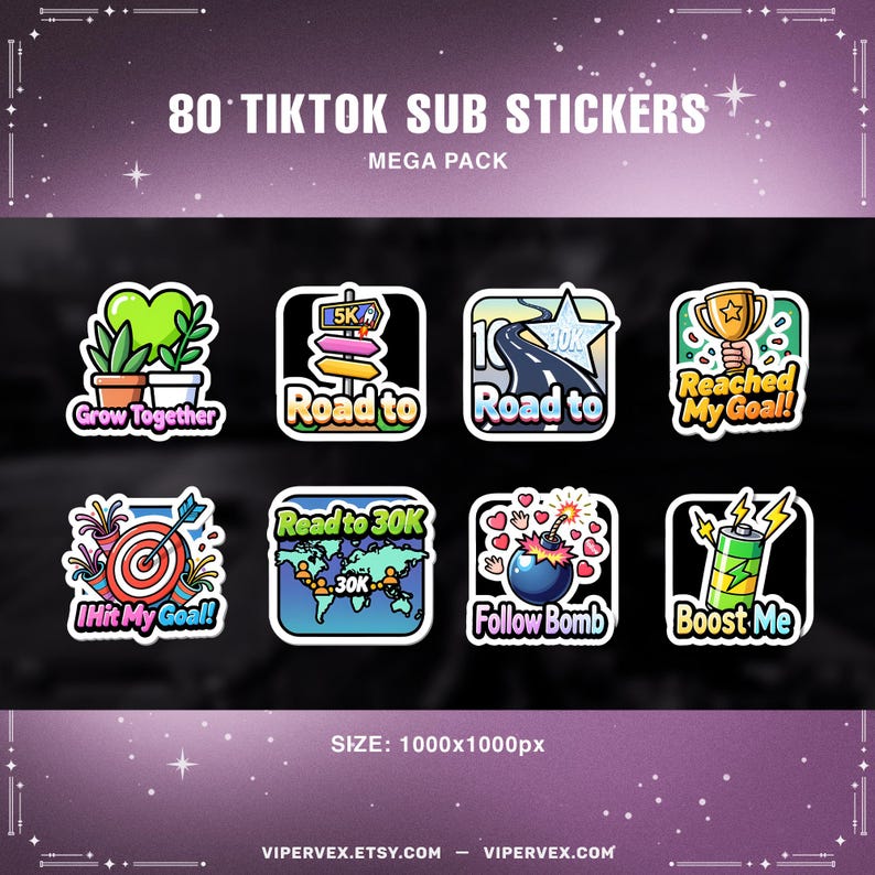 A demonstration of the stickers on a phone screen to show their usage for mobile TikTok