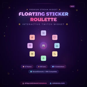 Spinning Wheel Roulette Stream Widget Interactive Overlay Game for Events Giveaway Tool Gift
