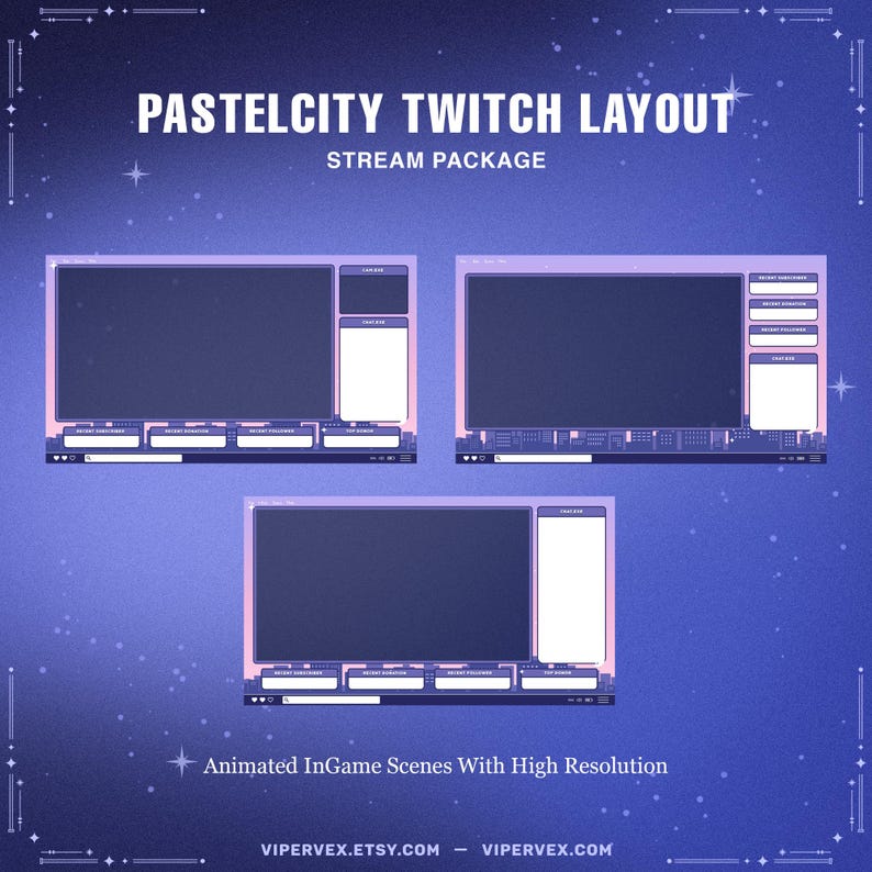 Animated Moon Twitch Overlay: Stream Package (digital Download) - Etsy