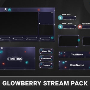Paquete de transmisión de superposición de Twitch de Lofi púrpura, superposición de Twitch púrpura, partículas de superposición de Twitch, pancartas, alertas, pantallas de Twitch