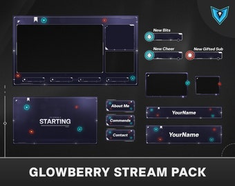 Purple Lofi Animated Twitch Stream Package: Overlays, Alerts, Banners