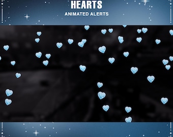 Animierte Herzen Twitch Alarme, Twitch TV Alarme, Streamlabs Alarme, Folgen Alarm Twitch, Obs Overlays