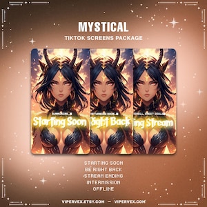 Mystical TikTok Stream Overlay Pack: Animated Screens (MP4)