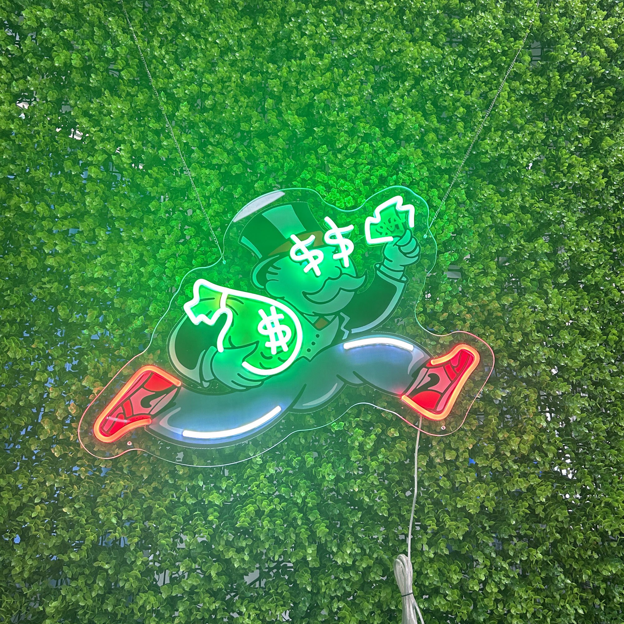 Neon Monopoly Man Sign Acrylic Art Neon Acrylic Artwork - Etsy