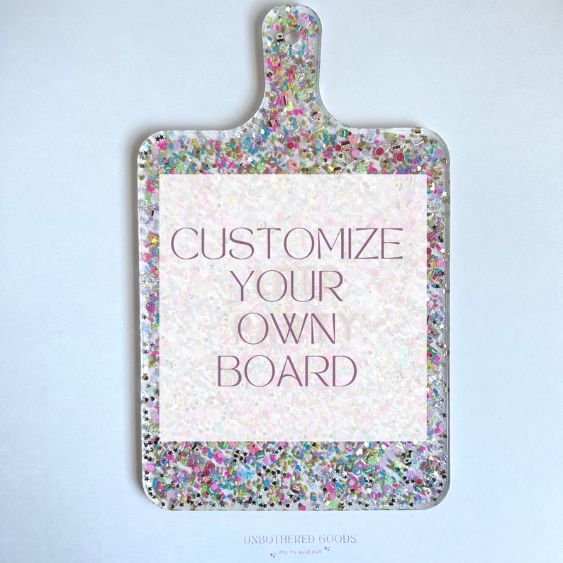 Personalized Charcuterie Board Customizable Trendy Resin Serving Tray
