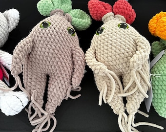 Hand-Crocheted Mandragora Plush - Magical Amigurumi Plant Toy - Fantasy Gift