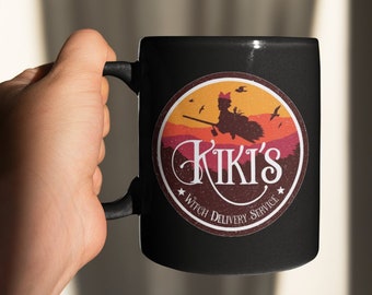 Kiki's Delivery Service Inspired Kiki Black Coffee Mug, 11 oz