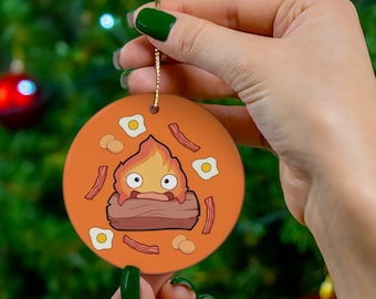Scary Powerful Fire Demon Holiday Ceramic Ornament