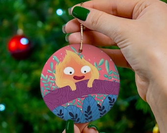 Scary Powerful Fire Demon Holiday Ceramic Ornament
