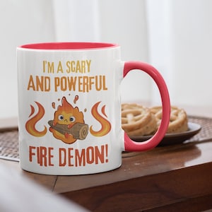 Beängstigend und kraftvoll - Feuer Dämon Kaffeetasse, 11 Unze